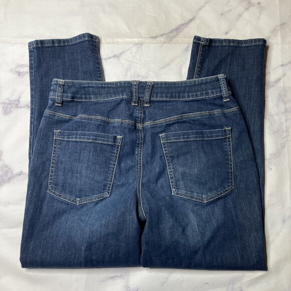 Platinum Chicos Slim Jeans Womens Size 0.5 6 Dark Wash Tapered i15 - Picture 3 of 3